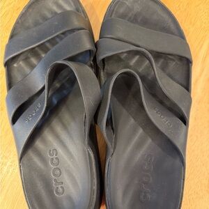 CROCS Charcoal Strappy Sandals